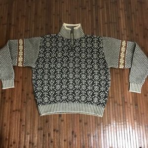 Vintage Royal Robbins Wool Gray Cream  Pullover